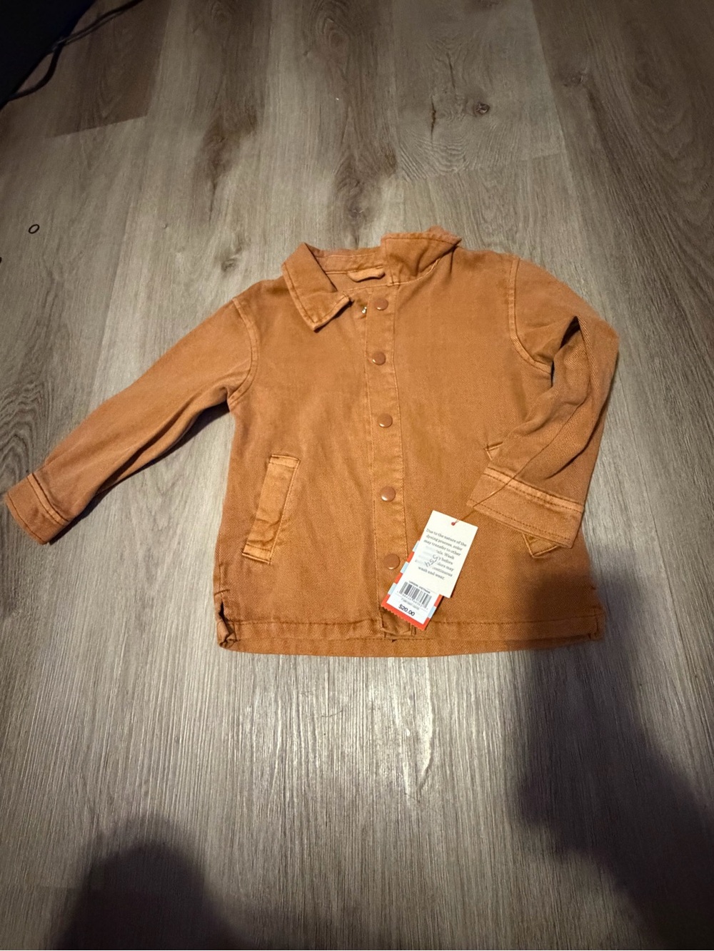 Cat & Jack Kids Rust Orange Button-Front Jean Jacket